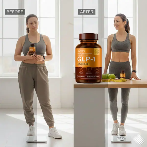 GLPura before and after results — 9 weeks of GLP-1 support